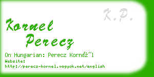 kornel perecz business card